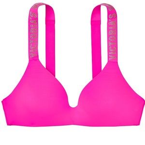 Embellished Strap Lightly Lined Wireless Bra